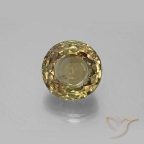 19.90 ct Yellow Color-Change Diaspore Stone, Natural Color-Change Diaspore in Round Facet Shape for Sale