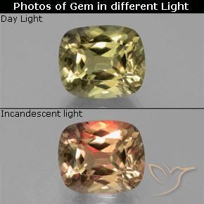 6.65 ct Cushion Cut Color-Change Diaspore, 11.7 x 9.8 mm From Turkey, Photo A