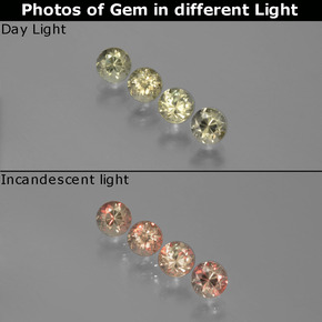 1.86 ct  Color-Change Diaspore Gemstone, Color-Change Diaspore Gem in Round Facet Shape for Sale.