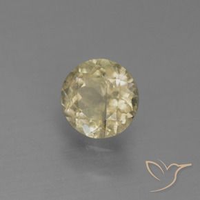 0.63 ct Yellow Color-Change Diaspore Stone, Natural Color-Change Diaspore in Round Facet Shape for Sale