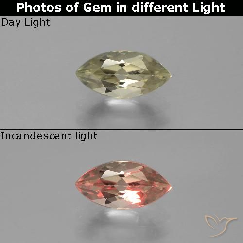 0.98 ct Marquise Cut Color-Change Diaspore, 9.1 x 4.5 mm From Turkey, Photo A