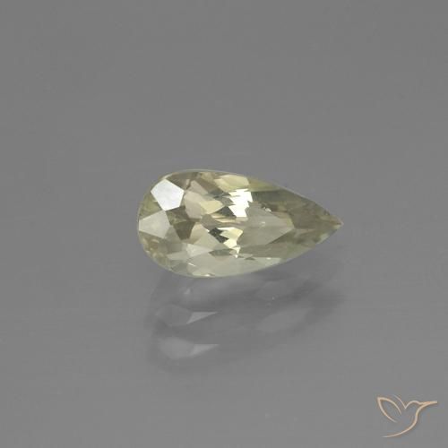 1.06 ct Yellow Color-Change Diaspore Stone, Natural Color-Change Diaspore in Pear Facet Shape for Sale