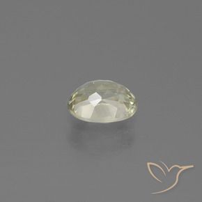 Color-Change Diaspore Gemstone in 6.9 x 5.5 mm Size for Sale, Color-Change Diaspore Stone in Light Yellow Color