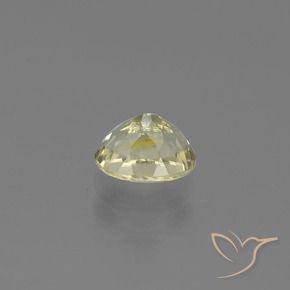 Color-Change Diaspore Gemstone in 6.6 x 5.1 mm Size for Sale, Color-Change Diaspore Stone in Pale Yellow Color