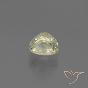 Color-Change Diaspore Gemstone in 6.4 x 5.2 mm Size for Sale, Color-Change Diaspore Stone in Yellow Green Color