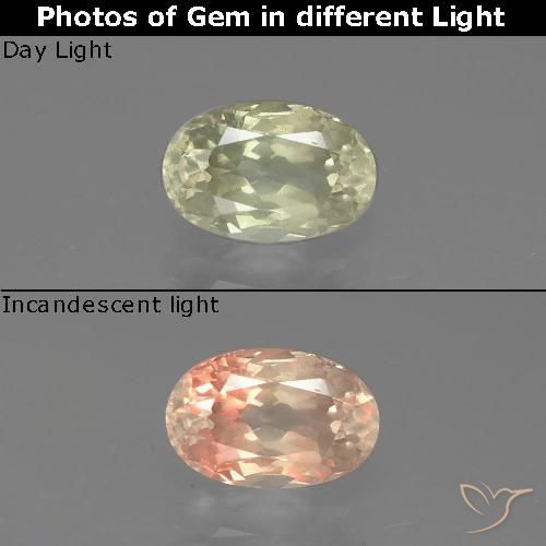 1.08 ct Oval Cut Color-Change Diaspore, 7.3 x 4.8 mm From Turkey, Photo A