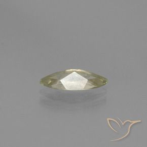 Color-Change Diaspore Gemstone in 11.2 x 4.7 mm Size for Sale, Color-Change Diaspore Stone in Very Light Yellow Color