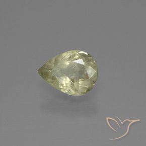 1.25 ct Yellow Color-Change Diaspore Stone, Natural Color-Change Diaspore in Pear Facet Shape for Sale