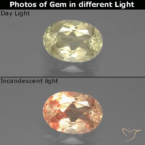 7,3 x 5,1mm Diaspro cangiante giallo taglio ovale dalla Turchia, peso di 0,98 ct, pietra preziosa naturale non trattati in purezza SI, 1 pezzo Diaspro cangiante Ovale sfaccettato - Colore: Giallo Beige, durezza Mohs di 6,5 - 7 adatto per gioielli da indossare ogni giorno , Photo A