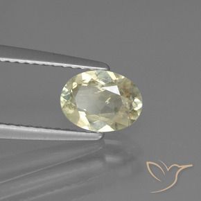 0.98 ct Yellow Color-Change Diaspore Stone, Natural Color-Change Diaspore in Oval Facet Shape for Sale