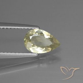 0.89 ct Yellow Color-Change Diaspore Stone, Natural Color-Change Diaspore in Pear Facet Shape for Sale