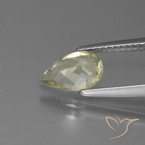Color-Change Diaspore Gemstone in 8.5 x 5.6 mm Size for Sale, Color-Change Diaspore Stone in Light Yellow Color