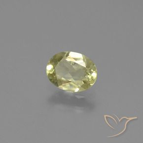 0.66 ct Yellow Color-Change Diaspore Stone, Natural Color-Change Diaspore in Oval Facet Shape for Sale