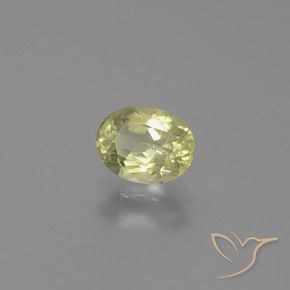 0.75 ct Yellow Color-Change Diaspore Stone, Natural Color-Change Diaspore in Oval Facet Shape for Sale