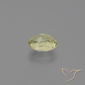 Color-Change Diaspore Gemstone in 6.3 x 4.9 mm Size for Sale, Color-Change Diaspore Stone in Light Yellow Color