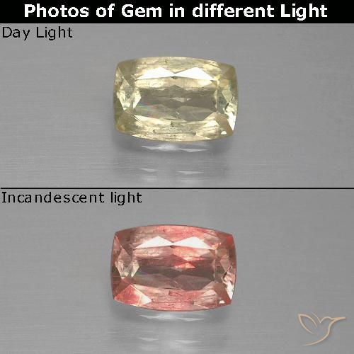 0.9 ct Cushion Cut Color-Change Diaspore, 7.1 x 4.8 mm From Turkey, Photo A