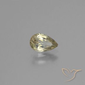 0.74 ct Yellow Color-Change Diaspore Stone, Natural Color-Change Diaspore in Pear Facet Shape for Sale