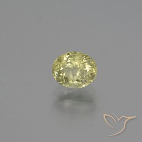 1.26 ct Yellow Color-Change Diaspore Stone, Natural Color-Change Diaspore in Oval Facet Shape for Sale