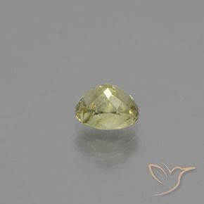 Color-Change Diaspore Gemstone in 6.8 x 5.5 mm Size for Sale, Color-Change Diaspore Stone in Light Yellow Color