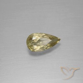 0.96 ct Yellow Color-Change Diaspore Stone, Natural Color-Change Diaspore in Pear Facet Shape for Sale