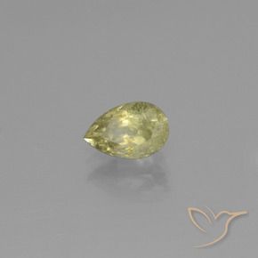 0.96 ct Yellow Color-Change Diaspore Stone, Natural Color-Change Diaspore in Pear Facet Shape for Sale