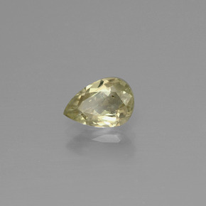 0.92 ct Yellow Color-Change Diaspore Stone, Natural Color-Change Diaspore in Pear Facet Shape for Sale
