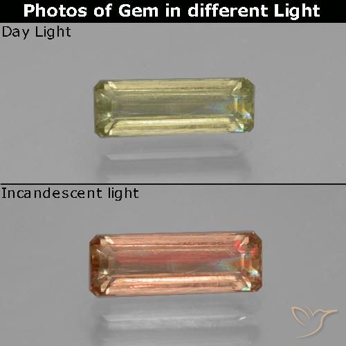 1.35 ct Octagon Cut Color-Change Diaspore, 10.5 x 3.7 mm From Turkey, Photo A
