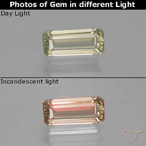 1.03 ct Octagon Cut Color-Change Diaspore, 8.7 x 3.8 mm From Turkey, Photo A