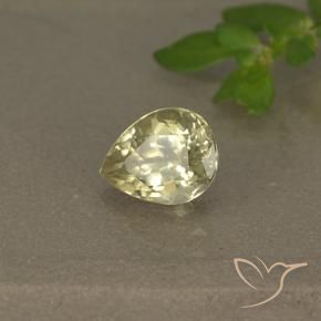 1.03 ct Yellow Color-Change Diaspore Stone, Natural Color-Change Diaspore in Pear Facet Shape for Sale