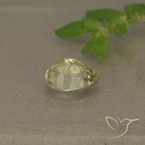 Color-Change Diaspore Gemstone in 7.2 x 5.6 mm Size for Sale, Color-Change Diaspore Stone in Light Yellow Color