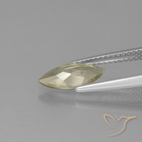 Color-Change Diaspore Gemstone in 10.9 x 5.2 mm Size for Sale, Color-Change Diaspore Stone in Earthy Yellow Color