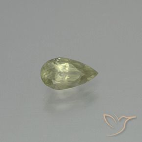 1.26 ct Yellow Color-Change Diaspore Stone, Natural Color-Change Diaspore in Pear Facet Shape for Sale