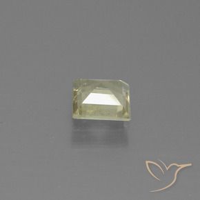 Color-Change Diaspore Gemstone in 5.2 x 5.1 mm Size for Sale, Color-Change Diaspore Stone in Very Pale Yellow Color