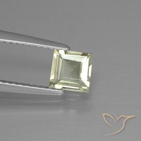 0.62 ct Yellow Color-Change Diaspore Stone, Natural Color-Change Diaspore in Square Facet Shape for Sale