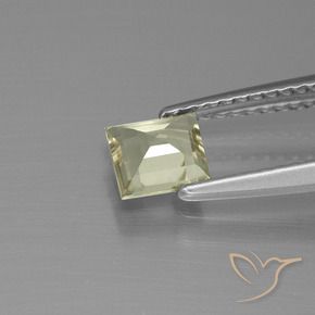 Color-Change Diaspore Gemstone in 5.3 x 5.1 mm Size for Sale, Color-Change Diaspore Stone in Very Light Yellow Color