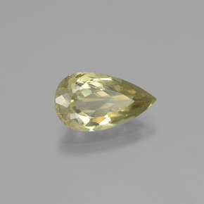 3.30 ct Yellow Color-Change Diaspore Stone, Natural Color-Change Diaspore in Pear Facet Shape for Sale