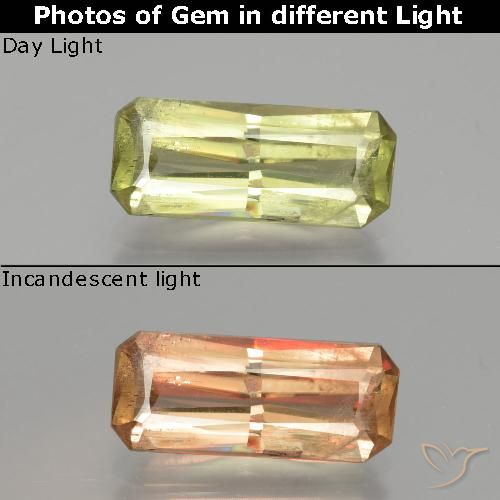 3.65 ct Octagon Cut Color-Change Diaspore, 15 x 6.3 mm From Turkey, Photo A