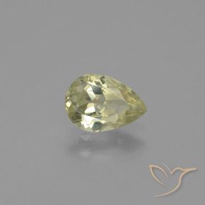 1.12 ct Yellow Color-Change Diaspore Stone, Natural Color-Change Diaspore in Pear Facet Shape for Sale