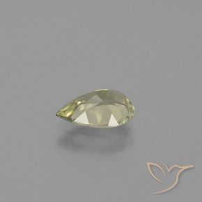 Color-Change Diaspore Gemstone in 8.6 x 5.9 mm Size for Sale, Color-Change Diaspore Stone in Medium Yellow Color