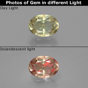 0.93 ct Color-Change Color-Change Diaspore Gemstone, Color-Change Diaspore Gem in Oval Facet Shape for Sale.