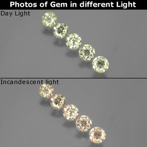 2.46 ct  Color-Change Diaspore Gemstone, Color-Change Diaspore Gem in Round Facet Shape for Sale.
