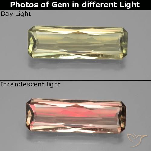 6.71 ct Octagon Cut Color-Change Diaspore, 22.7 x 7.5 mm From Turkey, Photo A