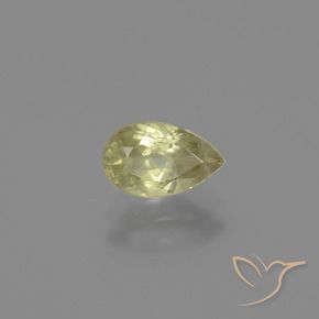 1.13 ct Yellow Color-Change Diaspore Stone, Natural Color-Change Diaspore in Pear Facet Shape for Sale