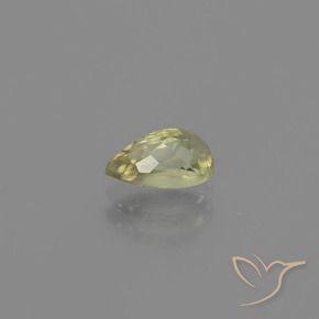 Color-Change Diaspore Gemstone in 7.6 x 4.9 mm Size for Sale, Color-Change Diaspore Stone in Very Light Yellow Color