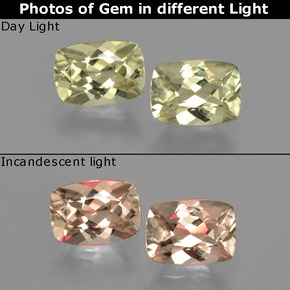2.02 ct  Color-Change Diaspore Gemstone, Color-Change Diaspore Gem in Cushion-Cut Shape for Sale.