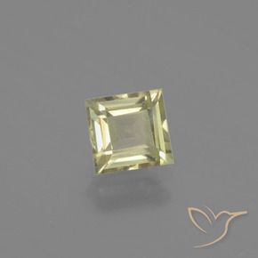 0.97 ct Yellow Color-Change Diaspore Stone, Natural Color-Change Diaspore in Square Facet Shape for Sale