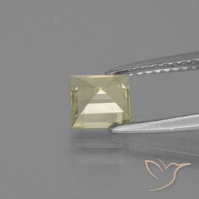 Color-Change Diaspore Gemstone in 5.6 x 5.4 mm Size for Sale, Color-Change Diaspore Stone in Very Light Yellow Color