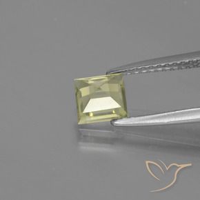 Color-Change Diaspore Gemstone in 5.3 x 5.3 mm Size for Sale, Color-Change Diaspore Stone in Very Light Yellow Color
