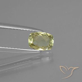 0.73 ct Yellow Color-Change Diaspore Stone, Natural Color-Change Diaspore in Cushion-Cut Shape for Sale