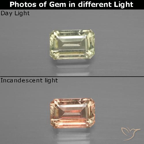 1.17 ct Octagon Cut Color-Change Diaspore, 7.1 x 4.6 mm From Turkey, Photo A